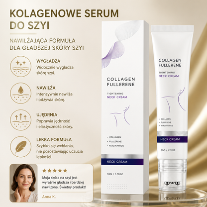 Kolagenowe serum do szyi z aplikatorem rolkowym – nawilżająca formuła dla gładszej skóry szyi
