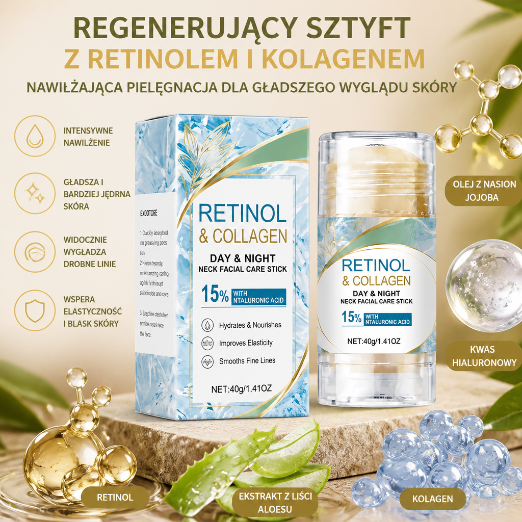 Regenerujący sztyft z retinolem i kolagenem – nawilżająca pielęgnacja dla gładszego wyglądu skóry