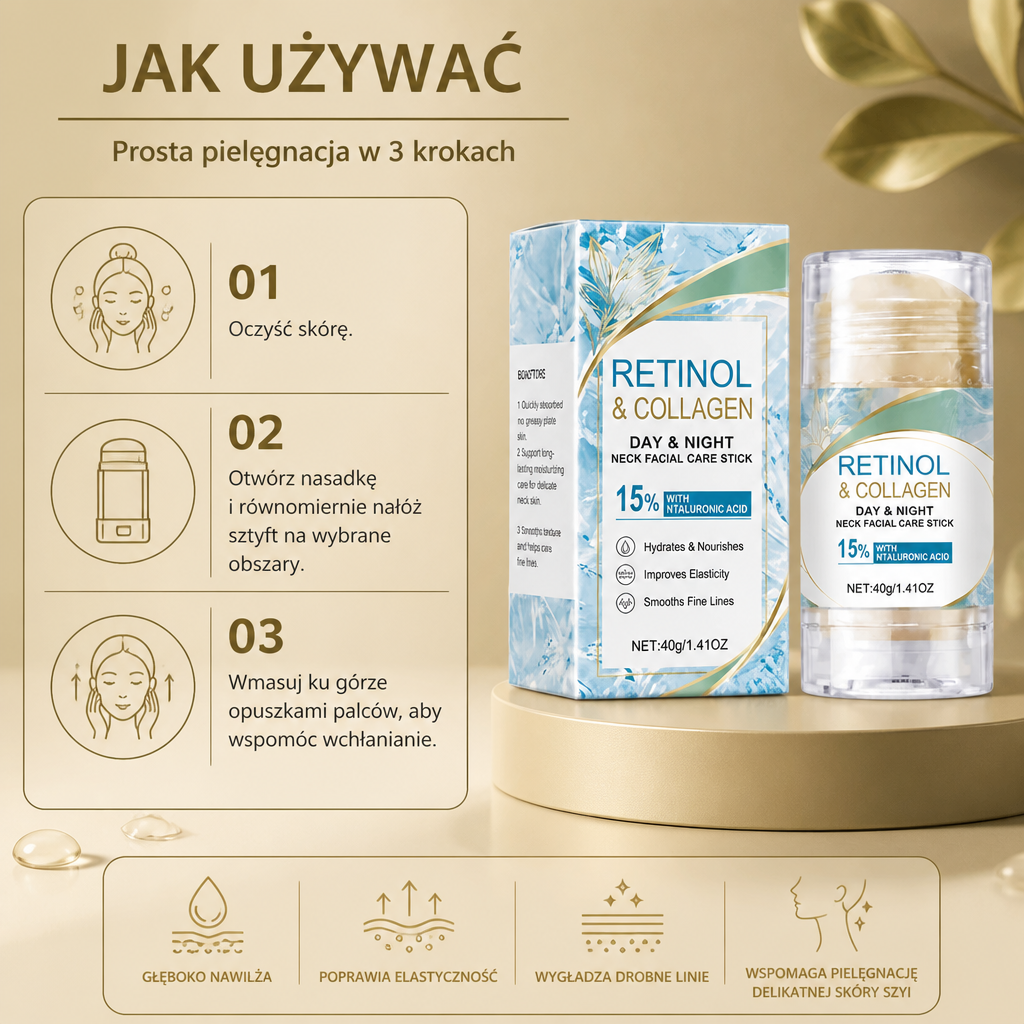 Regenerujący sztyft z retinolem i kolagenem – nawilżająca pielęgnacja dla gładszego wyglądu skóry