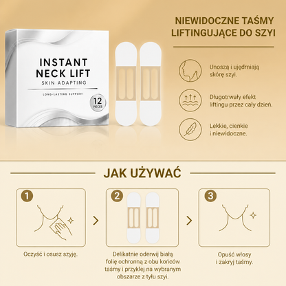 Niewidoczne taśmy liftingujące do szyi – dyskretne plastry samoprzylepne dla jędrniejszego wyglądu skóry