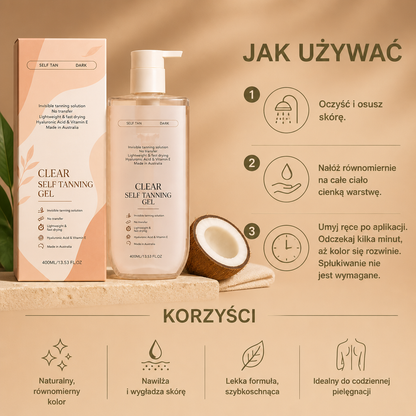 Naturalny samoopalający krem nawilżający – nawilżający blask i jednolity koloryt skóry