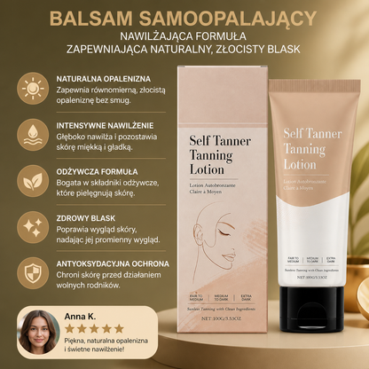 Balsam samoopalający – nawilżająca formuła zapewniająca naturalny, złocisty blask