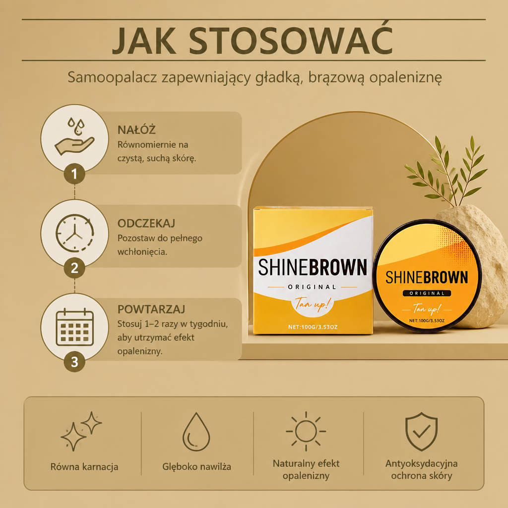 Samoopalacz zapewniający gładką, brązową opaleniznę – nawilżający balsam rozświetlający do ciała