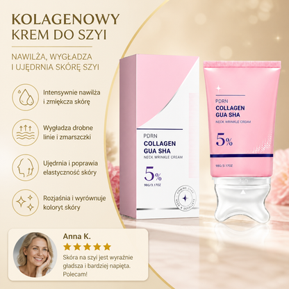 Kolagenowy krem do szyi z aplikatorem masującym – nawilża i wygładza skórę szyi