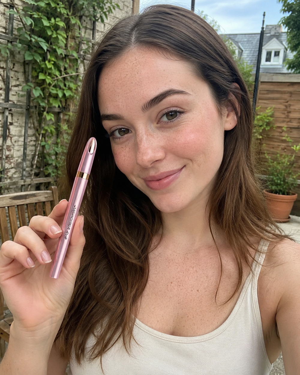 Customer wearing Polska Uroda 4-tip waterproof eyebrow pen
