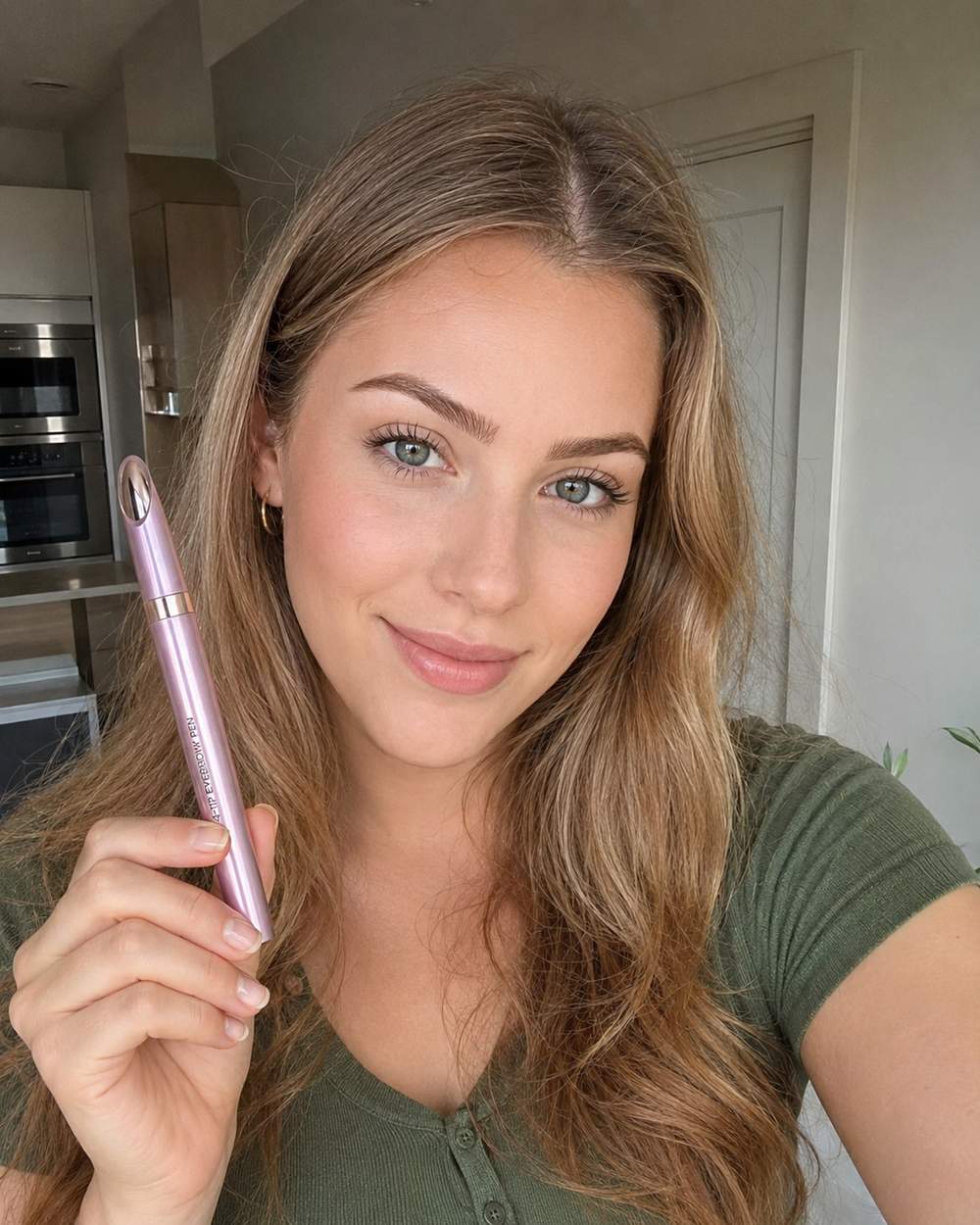 Customer wearing Polska Uroda 4-tip waterproof eyebrow pen