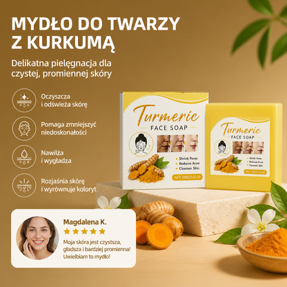 Mydło do Twarzy z Kurkumą – Delikatna Pielęgnacja Rozjaśniająca i Nawilżająca