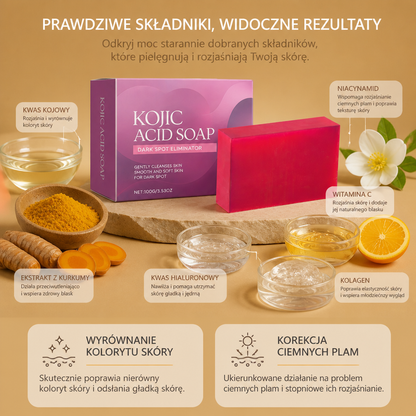 Mydło Oczyszczające z Kwasem Kojowym dla Rozjaśnienia Skóry – Gładka i Równomiernie Wyglądająca Cera