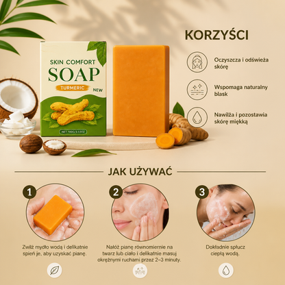 Kostka Oczyszczająca z Kurkumą i Masłem Shea – Odżywcza Formuła dla Miękkiej i Świeżej Skóry