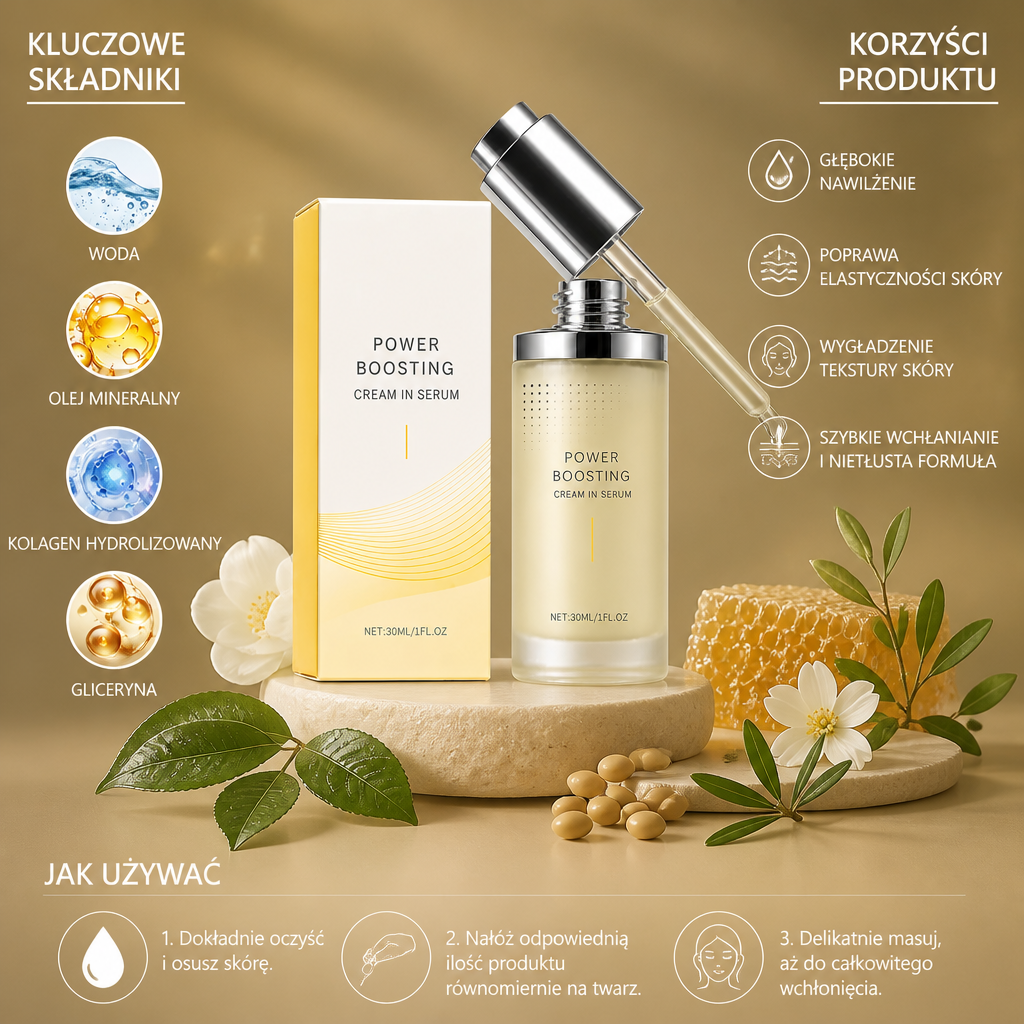 Kremowe Serum Kolagenowe – Głębokie Nawilżenie dla Gładkiej i Jędrnie Wyglądającej Skóry