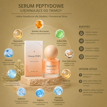 Serum Peptydowe Ujędrniające do Twarzy – Lekkie Nawilżenie dla Gładkiej i Promiennej Skóry