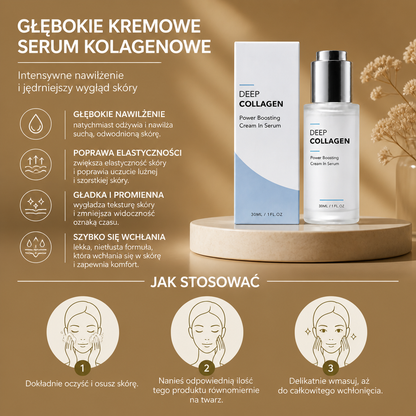 Głębokie Kremowe Serum Kolagenowe – Intensywne Nawilżenie i Jędrniejszy Wygląd Skóry