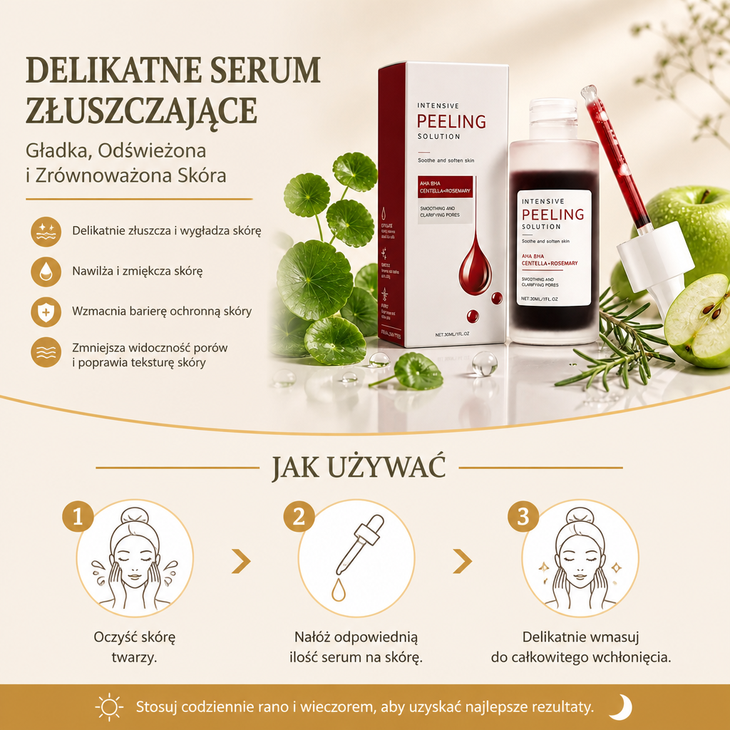 Delikatne Serum Złuszczające – Gładka, Odświeżona i Zrównoważona Skóra