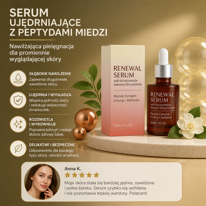 Serum Ujędrniające z Peptydami Miedzi – Nawilżająca Pielęgnacja dla Promiennie Wyglądającej Skóry