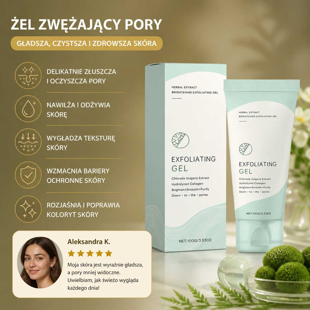 Kolagenowy Żel Złuszczający – Delikatna Odnowa dla Gładkiej i Promiennej Skóry