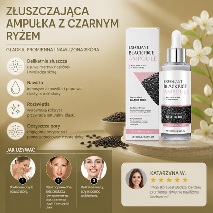 Ampułka Złuszczająca z Czarnym Ryżem – Nawilżająca Pielęgnacja dla Gładkiej i Promiennej Skóry