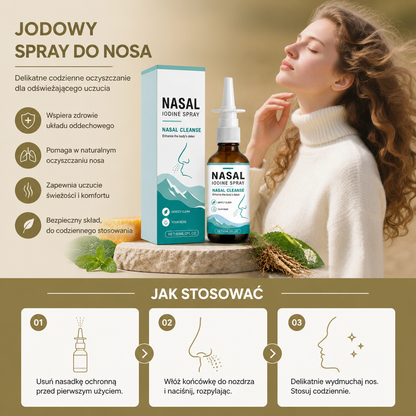 Jodowy Spray do Nosa – Delikatne Codzienne Oczyszczanie dla Odświeżającego Uczucia