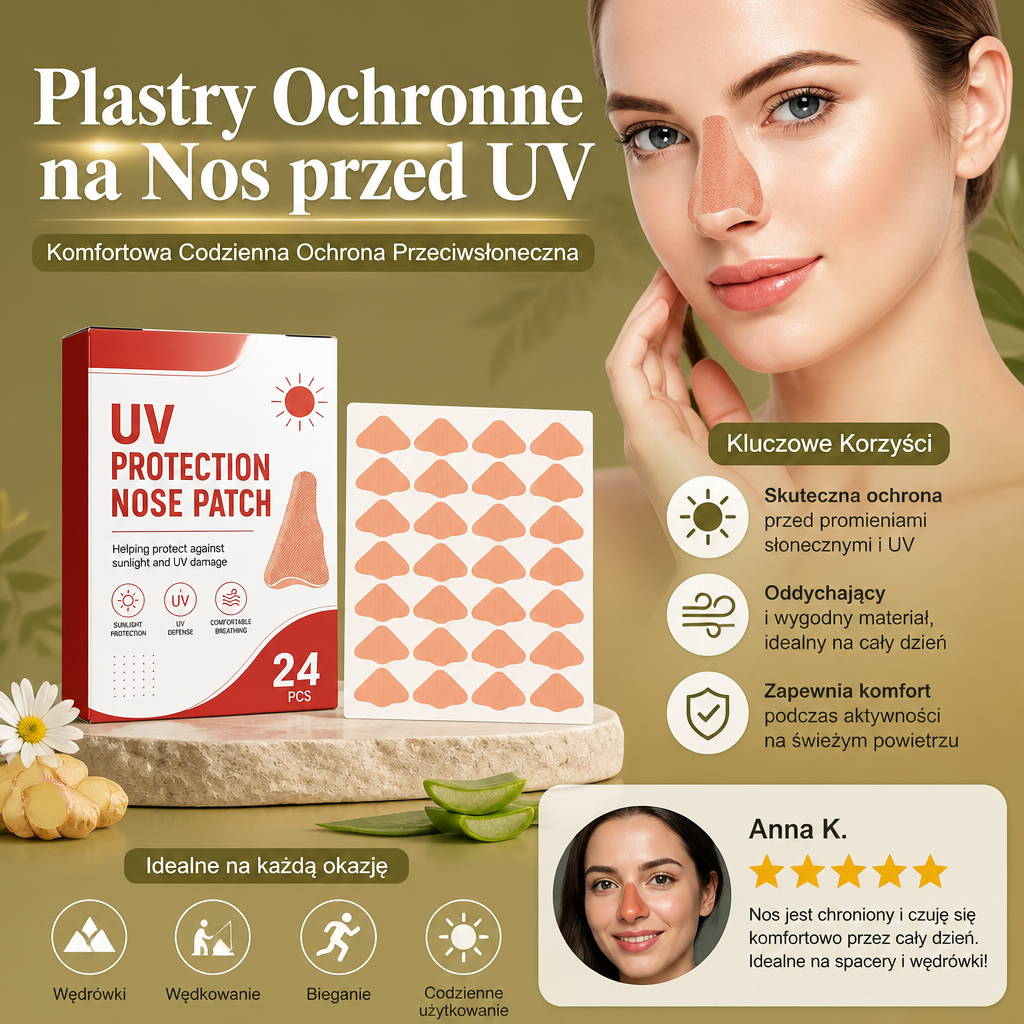 Plastry Ochronne na Nos przed UV – Komfortowa Codzienna Ochrona Przeciwsłoneczna