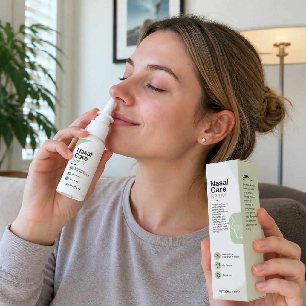 Delikatny Spray do Pielęgnacji Nosa – Odświeża i Nawilża Suche Przewody Nosowe