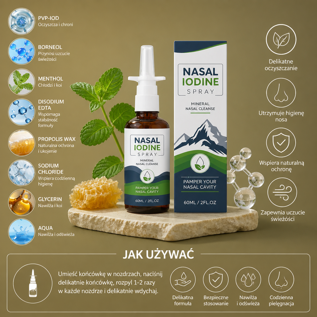Mineralny Spray do Oczyszczania Nosa – Delikatna Codzienna Pielęgnacja dla Świeżego Komfortu