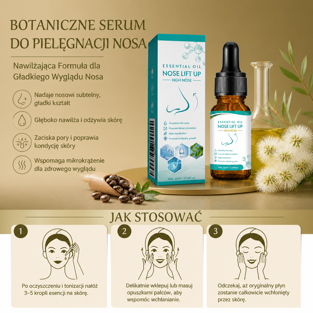 Botaniczne Serum do Pielęgnacji Nosa – Nawilżająca Formuła dla Gładkiego Wyglądu Nosa