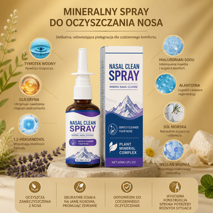 Mineralny Spray do Oczyszczania Nosa – Delikatna Odświeżająca Pielęgnacja dla Codziennego Komfortu