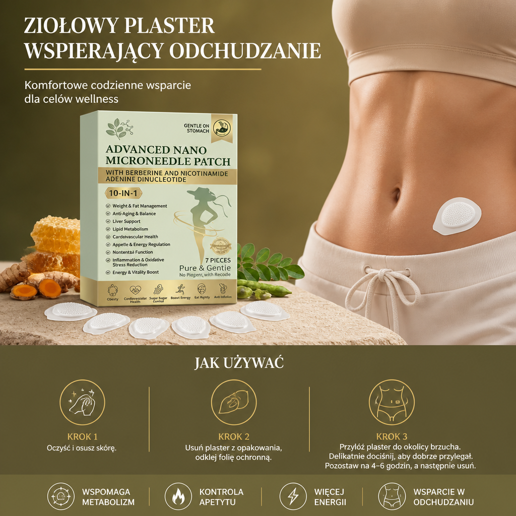 Ziołowy Plaster Wspierający Odchudzanie – Komfortowe Codzienne Wsparcie dla Celów Wellness