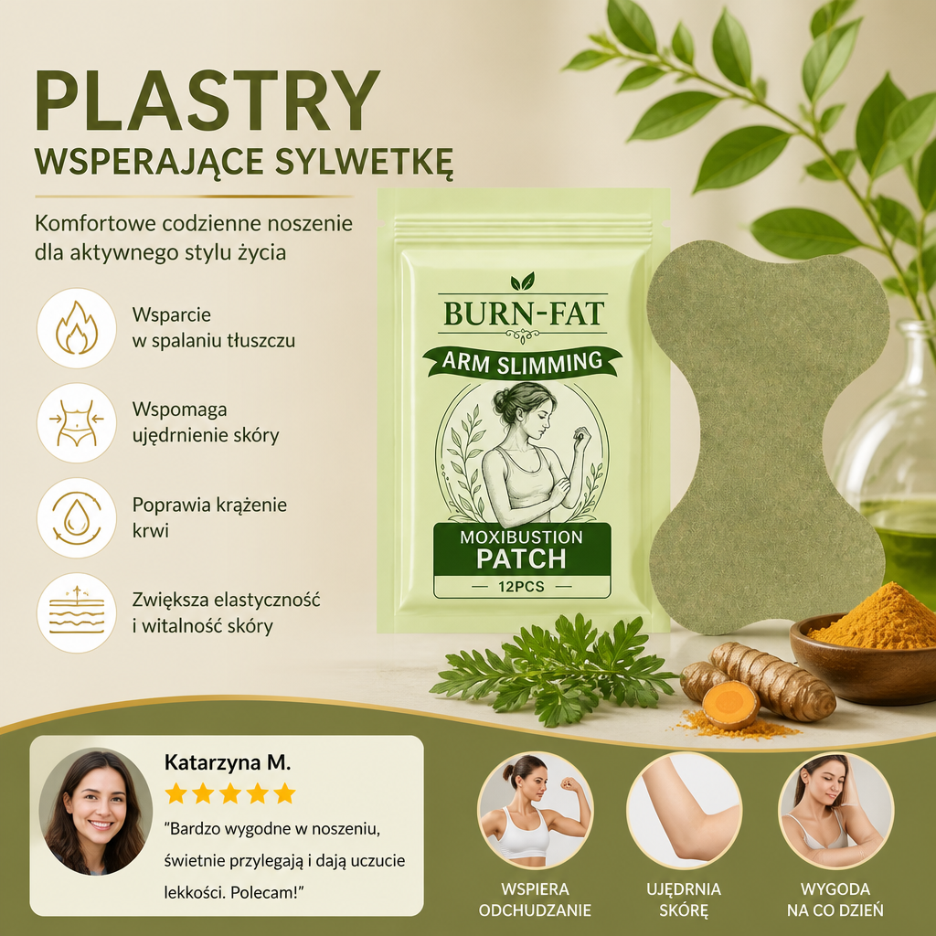 Plastry Modelujące Ciało z Kurkumą – Komfortowe Codzienne Wsparcie dla Gładszej Skóry