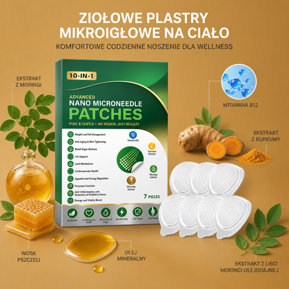 Ziołowe Plastry Mikroigłowe na Ciało – Komfortowe Codzienne Noszenie dla Wellness