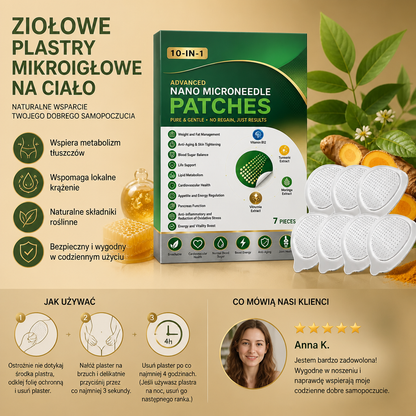 Ziołowe Plastry Mikroigłowe na Ciało – Komfortowe Codzienne Noszenie dla Wellness