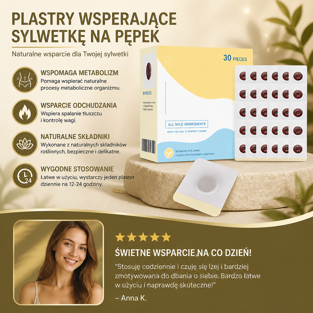 Plastry Wspierające Sylwetkę na Pępek – Komfortowe Codzienne Noszenie dla Wsparcia Wellness