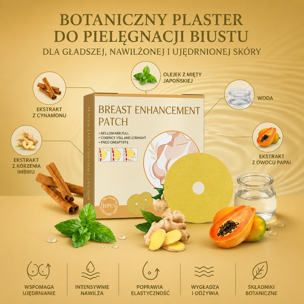 Botaniczny Plaster do Pielęgnacji Biustu dla Gładszej i Nawilżonej Wyglądającej Skóry