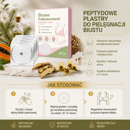 Peptydowe Plastry do Pielęgnacji Biustu dla Gładkiej i Nawilżonej Skóry