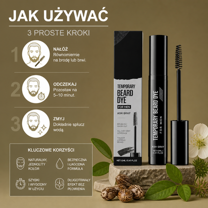 Żel Koloryzujący do Brody i Brwi – Naturalnie Wyglądające Ciemne Wykończenie