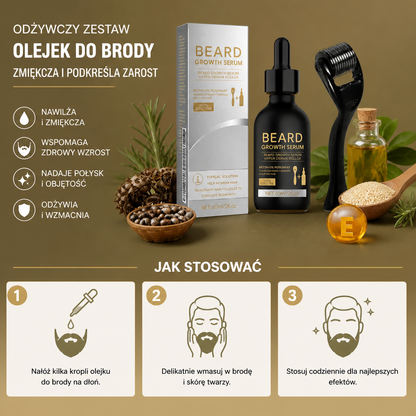 Odżywczy Zestaw Olejku do Brody – Zmiękcza i Podkreśla Zarost