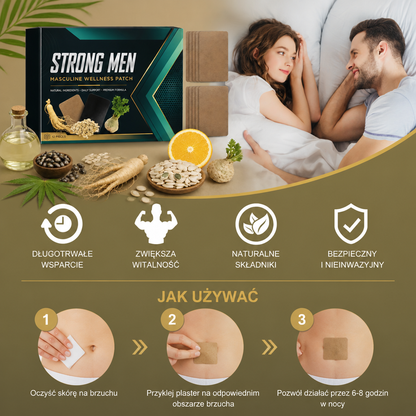 Męski Plaster Wellness – Botaniczne Wsparcie dla Codziennej Witalności