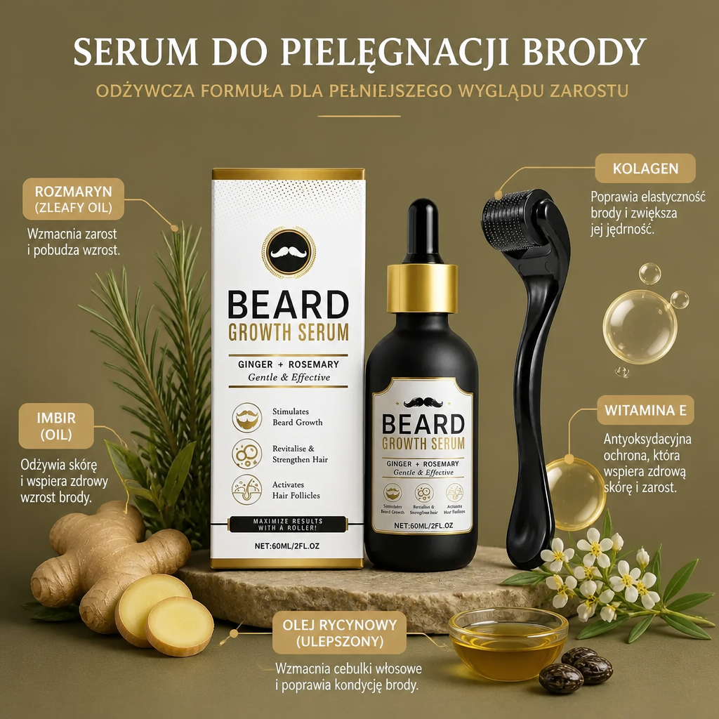 Serum do Pielęgnacji Brody – Odżywcza Formuła dla Pełniejszego Wyglądu Zarostu