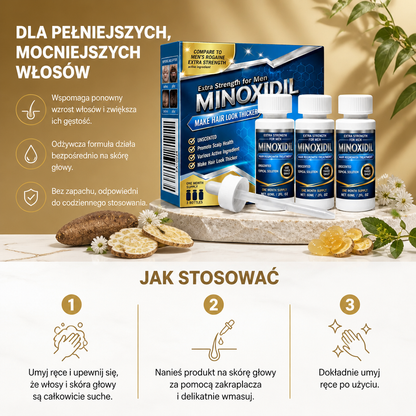 Serum do Skóry Głowy z Minoksydylem 5% – Lekka Formuła dla Pełniejszego Wyglądu Włosów i Pielęgnacji