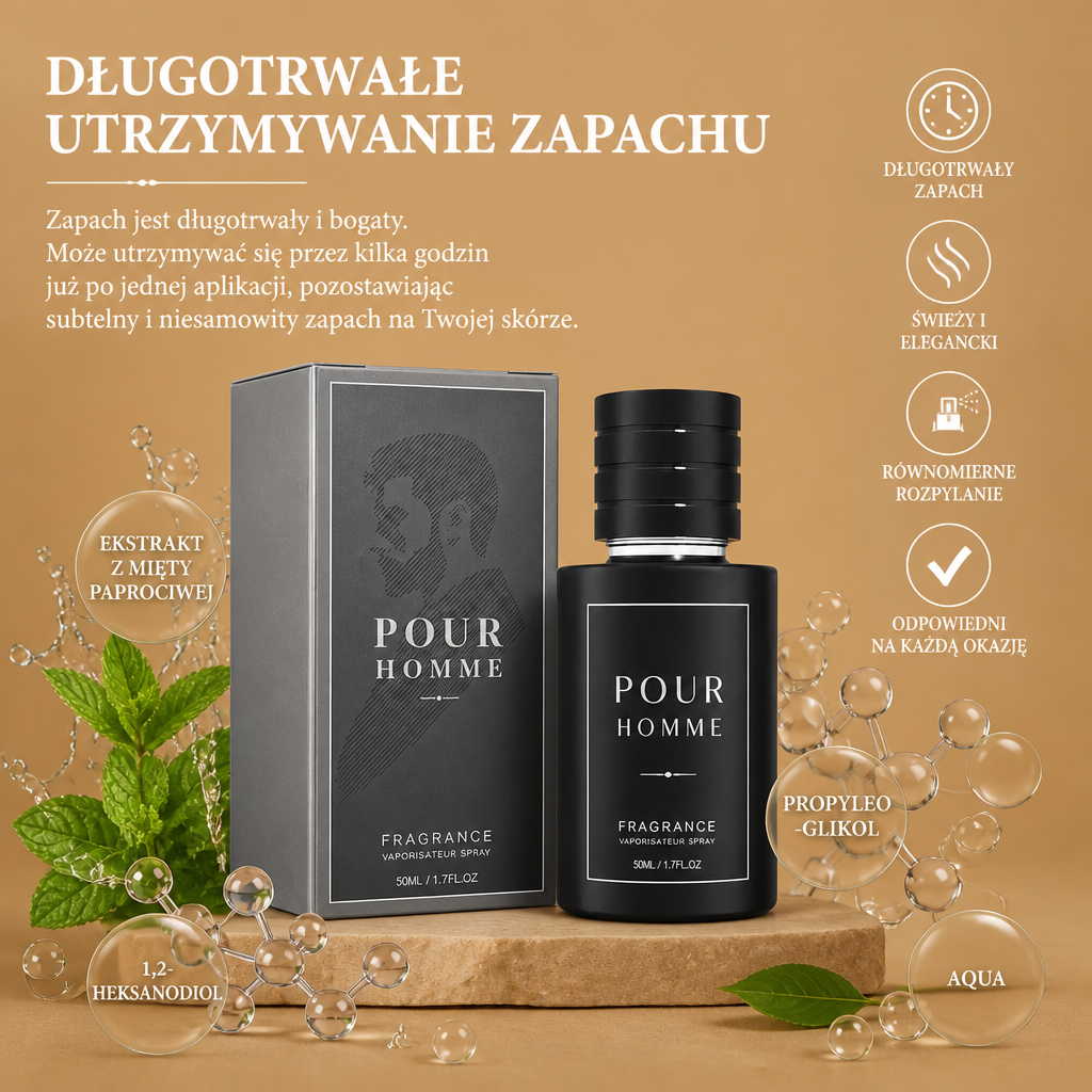 Męski Długotrwały Spray Zapachowy – Świeży Zapach dla Codziennej Pewności Siebie
