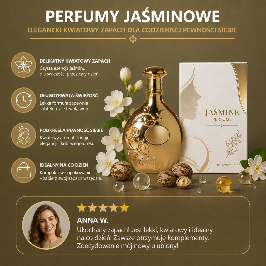 Perfumy Jaśminowe – Elegancki Kwiatowy Zapach dla Codziennej Pewności Siebie