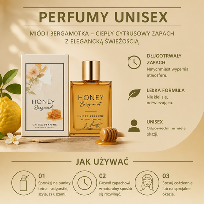 Perfumy Unisex Miód i Bergamotka – Ciepły Cytrusowy Zapach z Elegancką Świeżością