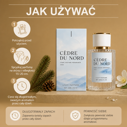 Mgiełka Perfumowana z Cedrolem – Długotrwały Świeży Zapach z Eleganckim Aromatem