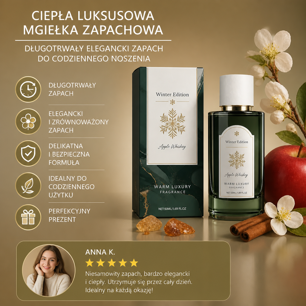 Ciepła Luksusowa Mgiełka Zapachowa – Długotrwały Elegancki Zapach do Codziennego Noszenia