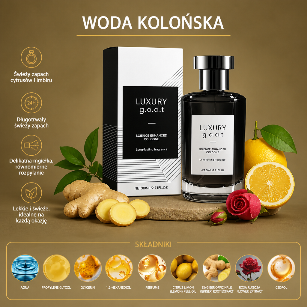Cytrusowo-Imbirowa Woda Kolońska – Świeży Długotrwały Zapach do Codziennego Noszenia