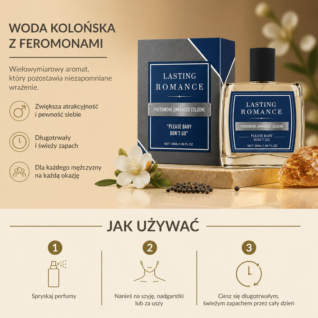 Woda Kolońska z Feromonami – Długotrwały Świeży Zapach