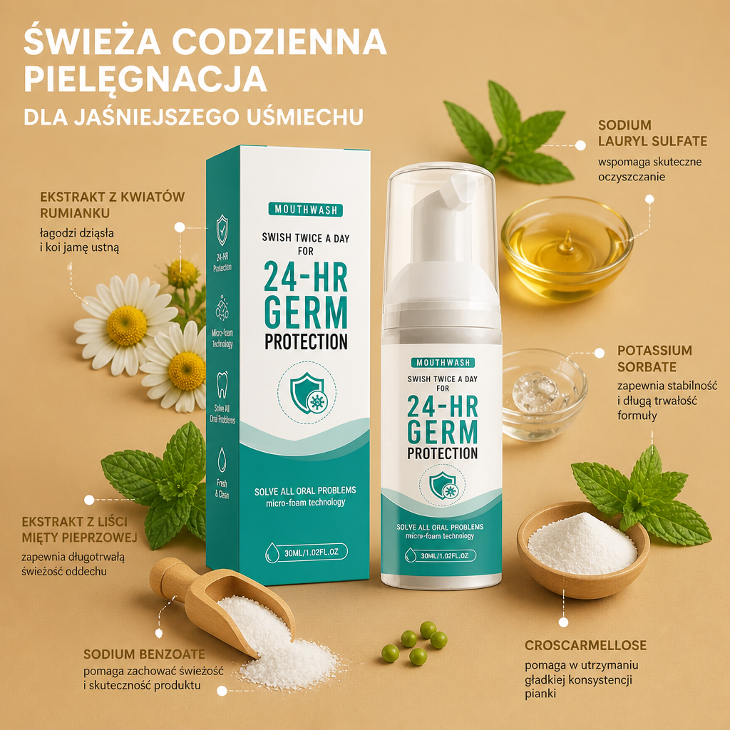 Pianka Wybielająca do Zębów – Świeża Codzienna Pielęgnacja dla Jaśniejszego Uśmiechu
