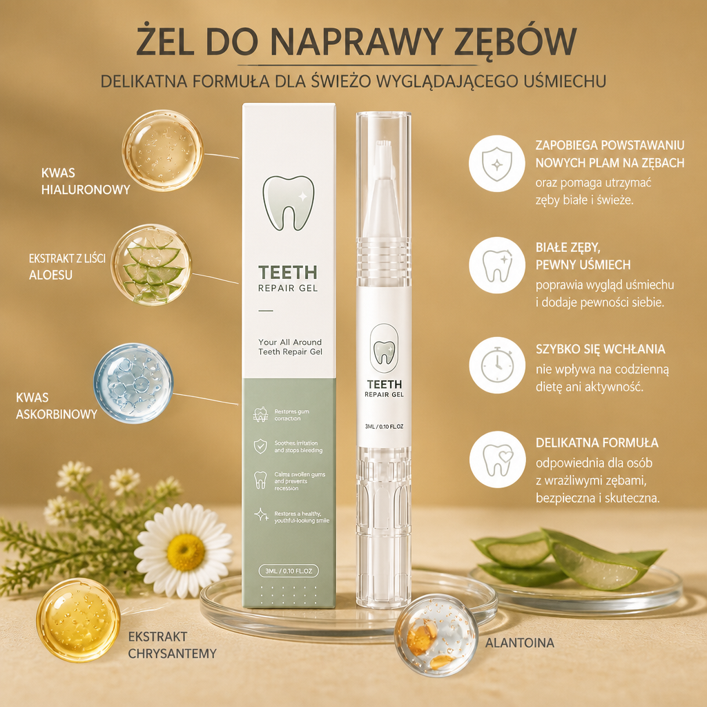 Żel do Naprawy Zębów – Delikatna Formuła dla Świeżo Wyglądającego Uśmiechu