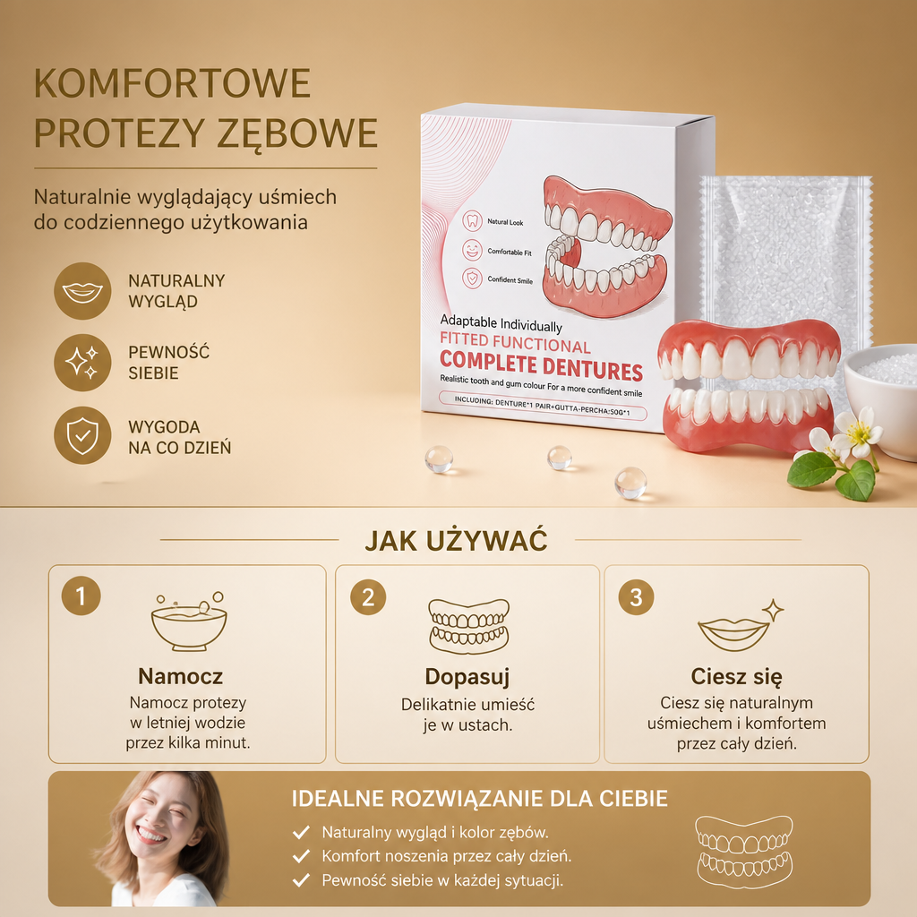 Komfortowe Protezy Zębowe – Naturalnie Wyglądający Uśmiech do Codziennego Użytkowania