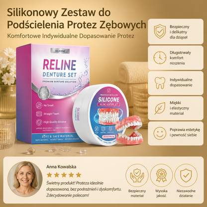 Silikonowy Zestaw do Podścielenia Protez Zębowych – Komfortowe Indywidualne Dopasowanie Protez