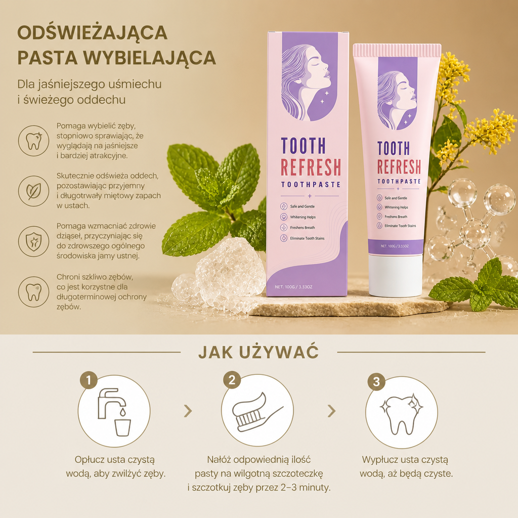 Odświeżająca Pasta Wybielająca Do Zębów – Dla Jaśniejszego Uśmiechu I Świeżego Oddechu